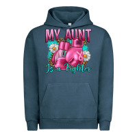 Pigment Midnight Navy Breast Cancer My Aunt İs A Fighter Urban Hoodie - Artiststas