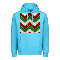 Ocean Blue christmas stripes seamless pattern Premium Hoodie - BundleAndBundleShop