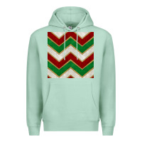 Seafoam christmas stripes seamless pattern Premium Hoodie - BundleAndBundleShop