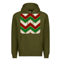 Army Green christmas stripes seamless pattern Premium Hoodie - BundleAndBundleShop
