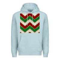 Blue Mist christmas stripes seamless pattern Premium Hoodie - BundleAndBundleShop