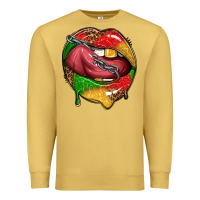 Antique Gold juneteenth day lips Premium Sweatshirt - texasbilliewilder