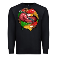 Black juneteenth day lips Premium Sweatshirt - texasbilliewilder