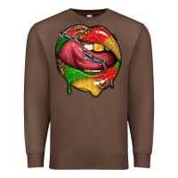 Chestnut juneteenth day lips Premium Sweatshirt - texasbilliewilder