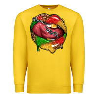 Lemon juneteenth day lips Premium Sweatshirt - texasbilliewilder