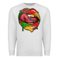 Oatmeal Heather juneteenth day lips Premium Sweatshirt - texasbilliewilder