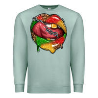 Seafoam juneteenth day lips Premium Sweatshirt - texasbilliewilder