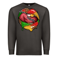 Smoke juneteenth day lips Premium Sweatshirt - texasbilliewilder