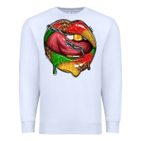 White juneteenth day lips Premium Sweatshirt - texasbilliewilder