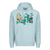 Blue Mist winter coffe cups Premium Hoodie - AdoDesignShop