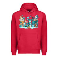 Cardinal winter coffe cups Premium Hoodie - AdoDesignShop