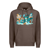 Coffee winter coffe cups Premium Hoodie - AdoDesignShop