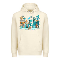Sandshell winter coffe cups Premium Hoodie - AdoDesignShop