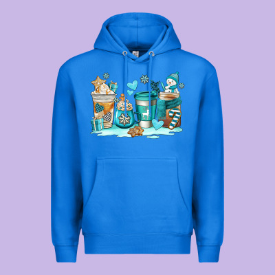 Winter Coffe Cups Premium Hoodie Designed By Adodesignshop