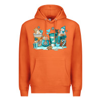 Carrot winter coffe cups Premium Hoodie - AdoDesignShop