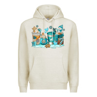 Oatmeal Heather winter coffe cups Premium Hoodie - AdoDesignShop