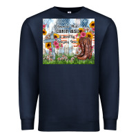 Navy christian western american made country raised Premium Sweatshirt - Zillion Design Studio