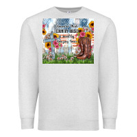 Oatmeal Heather christian western american made country raised Premium Sweatshirt - Zillion Design Studio