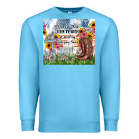 Ocean Blue christian western american made country raised Premium Sweatshirt - Zillion Design Studio
