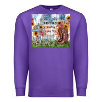 Purple christian western american made country raised Premium Sweatshirt - Zillion Design Studio