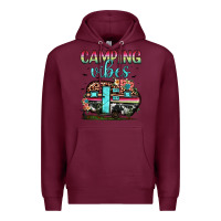 Burgundy camping vibes Premium Hoodie - JahusDesignShop