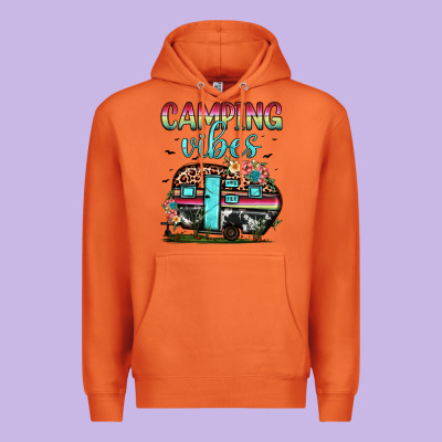 Camping Vibes Premium Hoodie Designed By Jahusdesignshop
