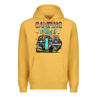 Mustard camping vibes Premium Hoodie - JahusDesignShop