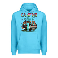 Ocean Blue camping vibes Premium Hoodie - JahusDesignShop