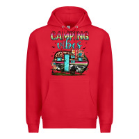 Red camping vibes Premium Hoodie - JahusDesignShop