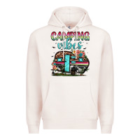 Pale Pink camping vibes Premium Hoodie - JahusDesignShop
