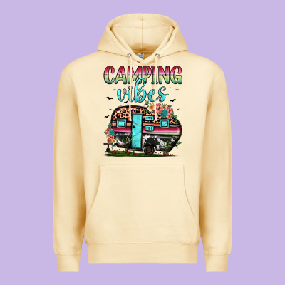 Camping Vibes Premium Hoodie Designed By Jahusdesignshop