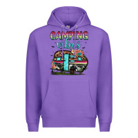 Purple camping vibes Premium Hoodie - JahusDesignShop