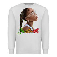 Dove Grey juneteenth black woman Premium Sweatshirt - texasbilliewilder