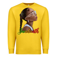 Lemon juneteenth black woman Premium Sweatshirt - texasbilliewilder