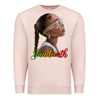 Pale Pink juneteenth black woman Premium Sweatshirt - texasbilliewilder