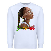 White juneteenth black woman Premium Sweatshirt - texasbilliewilder