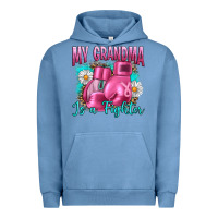 Pigment Pebble Blue Breast Cancer My Grandma Is A Fighter Urban Hoodie - Artiststas
