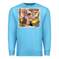 Ocean Blue wild west western Premium Sweatshirt - Zillion Design Studio