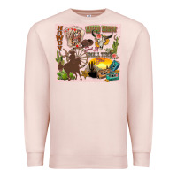 Pale Pink wild west western Premium Sweatshirt - Zillion Design Studio