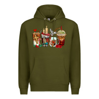 Army Green religious coffee cups Premium Hoodie - AdoDesignShop