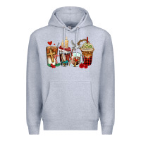 Heather Grey religious coffee cups Premium Hoodie - AdoDesignShop