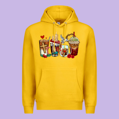 Religious Coffee Cups Premium Hoodie Designed By Adodesignshop