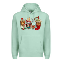 Seafoam religious coffee cups Premium Hoodie - AdoDesignShop