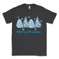 Smoke merry christmas blue trees Classic Tee - FaDigitalArtStudio