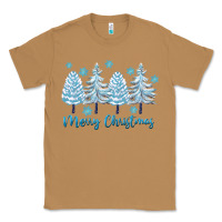 Toasted Coconut merry christmas blue trees Classic Tee - FaDigitalArtStudio