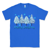 True Royal merry christmas blue trees Classic Tee - FaDigitalArtStudio