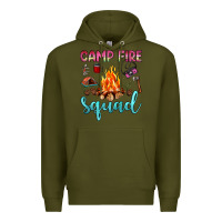 Army Green camp fire squad Premium Hoodie - JahusDesignShop