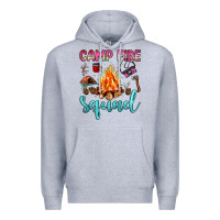Heather Grey camp fire squad Premium Hoodie - JahusDesignShop