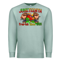 Seafoam juneteenth free ish since 1865 Premium Sweatshirt - texasbilliewilder