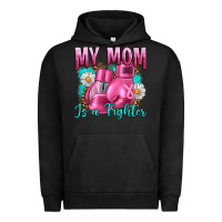 Pigment Black Breast Cancer My Mom Is A Fighter Urban Hoodie - Artiststas